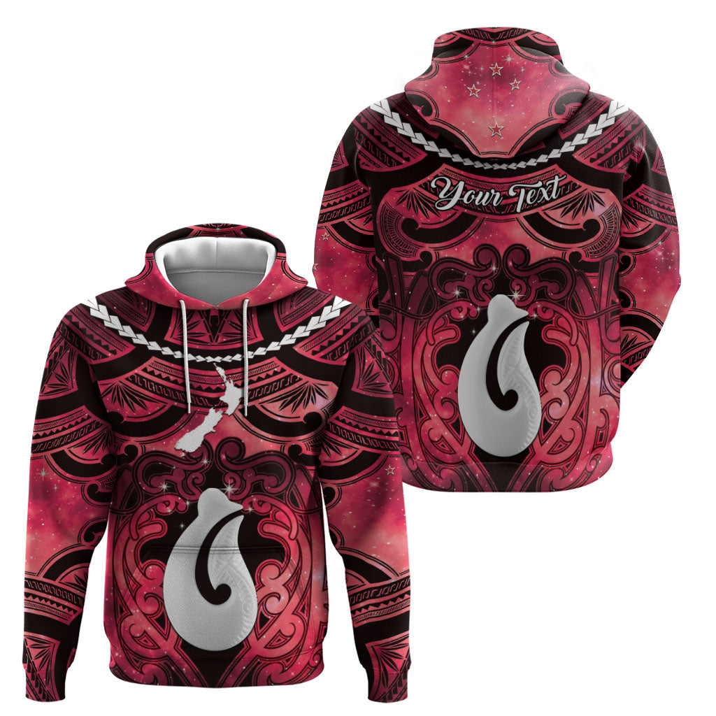 Personalised Maori Matariki Hei Matau Whero Hoodie Maori Kowhaiwhai Pattern Galaxy