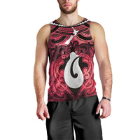 Personalised Maori Matariki Hei Matau Whero Men Tank Top Maori Kowhaiwhai Pattern Galaxy
