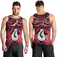 Personalised Maori Matariki Hei Matau Whero Men Tank Top Maori Kowhaiwhai Pattern Galaxy