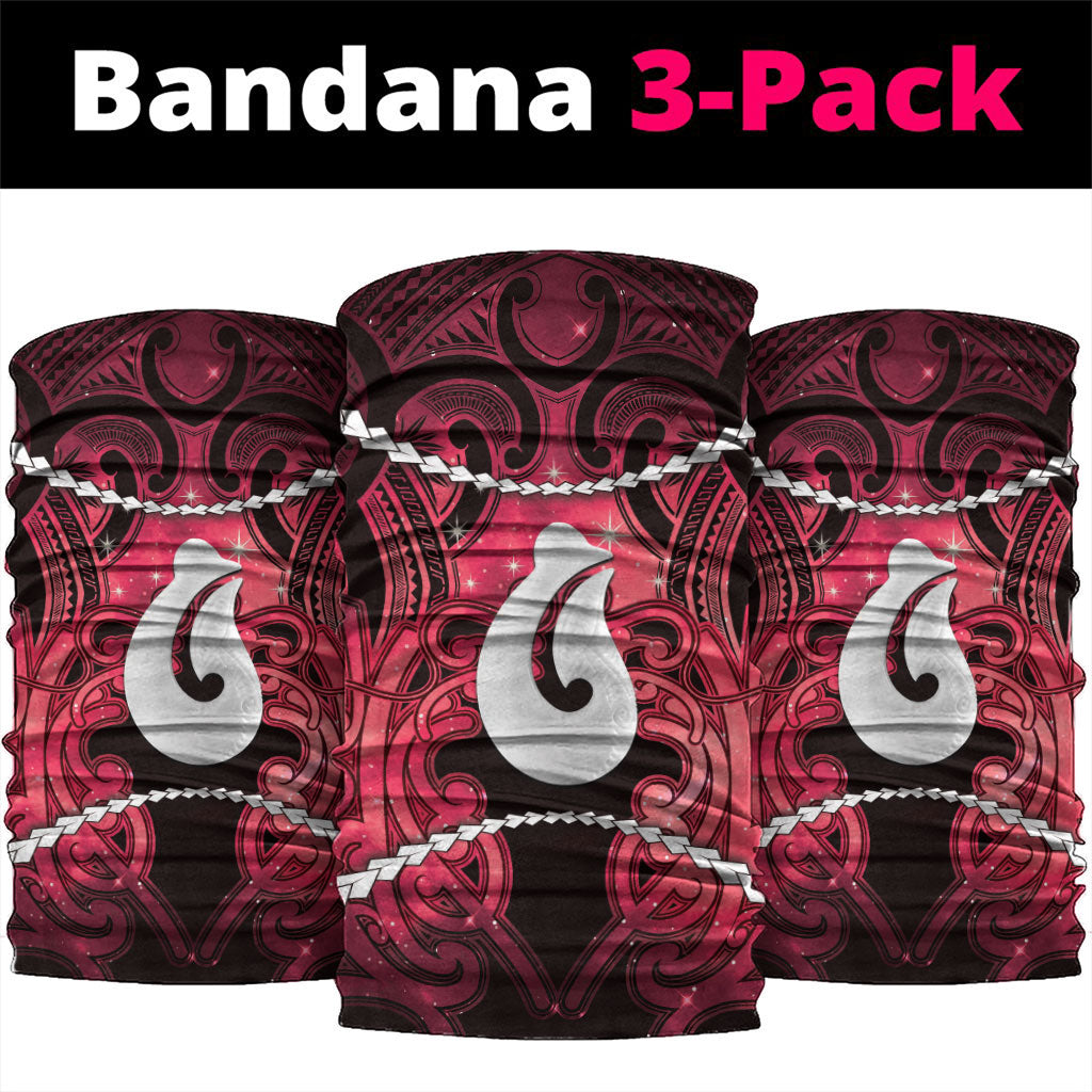 Maori Matariki Hei Matau Whero Neck Gaiter Maori Kowhaiwhai Pattern Galaxy