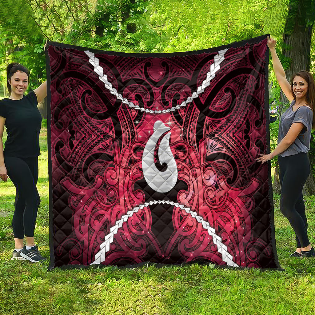 Maori Matariki Hei Matau Whero Quilt Maori Kowhaiwhai Pattern Galaxy