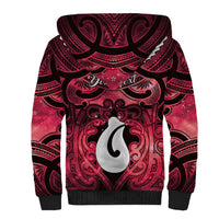 Personalised Maori Matariki Hei Matau Whero Sherpa Hoodie Maori Kowhaiwhai Pattern Galaxy LT01 - Polynesian Pride