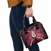 Maori Matariki Hei Matau Whero Shoulder Handbag Maori Kowhaiwhai Pattern Galaxy