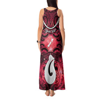 Personalised Maori Matariki Hei Matau Whero Tank Maxi Dress Maori Kowhaiwhai Pattern Galaxy