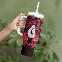 Personalised Maori Matariki Hei Matau Whero Tumbler With Handle Maori Kowhaiwhai Pattern Galaxy