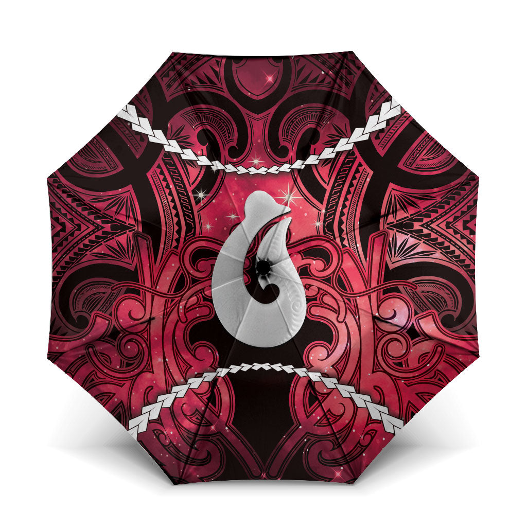 Maori Matariki Hei Matau Whero Umbrella Maori Kowhaiwhai Pattern Galaxy