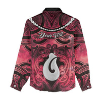 Personalised Maori Matariki Hei Matau Whero Women Casual Shirt Maori Kowhaiwhai Pattern Galaxy LT01 - Polynesian Pride