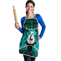 Maori Matariki Hei Matau Turquoise Apron Maori Kowhaiwhai Pattern Galaxy