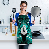 Maori Matariki Hei Matau Turquoise Apron Maori Kowhaiwhai Pattern Galaxy
