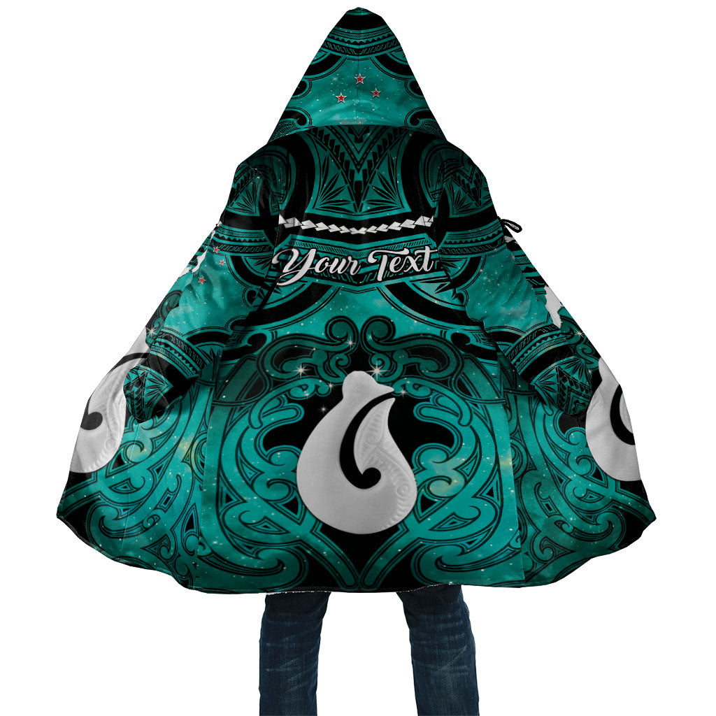 Personalised Maori Matariki Hei Matau Turquoise Cloak Maori Kowhaiwhai Pattern Galaxy