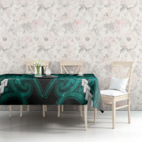 Maori Matariki Hei Matau Turquoise Tablecloth Maori Kowhaiwhai Pattern Galaxy