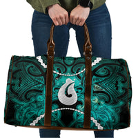 Maori Matariki Hei Matau Turquoise Travel Bag Maori Kowhaiwhai Pattern Galaxy LT01 Turquoise - Polynesian Pride