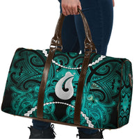Maori Matariki Hei Matau Turquoise Travel Bag Maori Kowhaiwhai Pattern Galaxy LT01 - Polynesian Pride