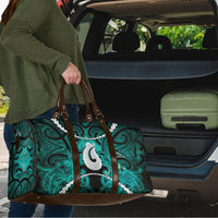 Maori Matariki Hei Matau Turquoise Travel Bag Maori Kowhaiwhai Pattern Galaxy LT01 - Polynesian Pride