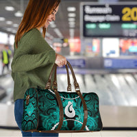 Maori Matariki Hei Matau Turquoise Travel Bag Maori Kowhaiwhai Pattern Galaxy LT01 - Polynesian Pride