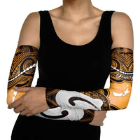 Personalised Maori Matariki Hei Matau Kowhai Arm Sleeves Maori Kowhaiwhai Pattern Galaxy