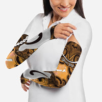 Personalised Maori Matariki Hei Matau Kowhai Arm Sleeves Maori Kowhaiwhai Pattern Galaxy