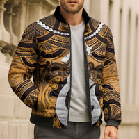 Personalised Maori Matariki Hei Matau Kowhai Bomber Puffer Jacket Maori Kowhaiwhai Pattern Galaxy LT01 - Polynesian Pride