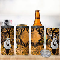 Personalised Maori Matariki Hei Matau Kowhai 4 in 1 Can Cooler Tumbler Maori Kowhaiwhai Pattern Galaxy LT01 - Polynesian Pride