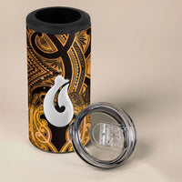 Personalised Maori Matariki Hei Matau Kowhai 4 in 1 Can Cooler Tumbler Maori Kowhaiwhai Pattern Galaxy LT01 - Polynesian Pride