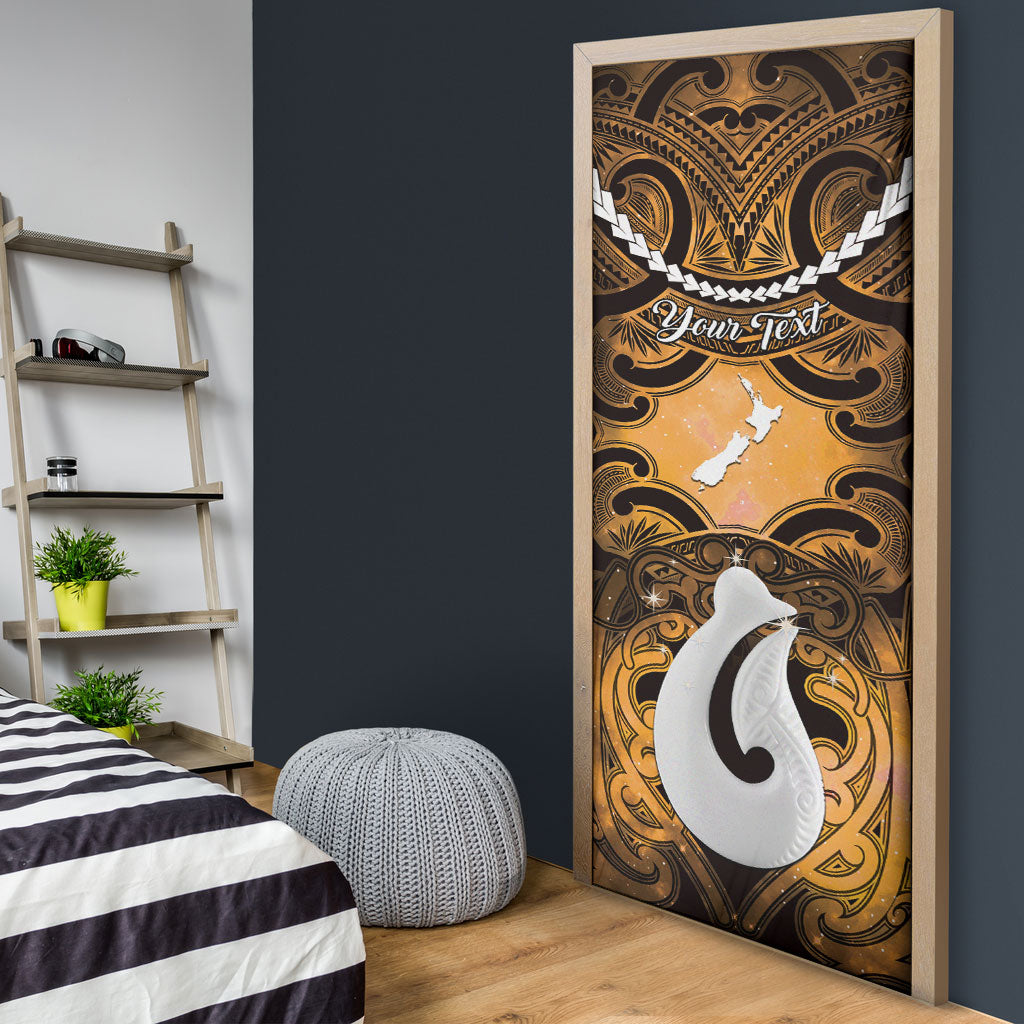 Personalised Maori Matariki Hei Matau Kowhai Door Cover Maori Kowhaiwhai Pattern Galaxy