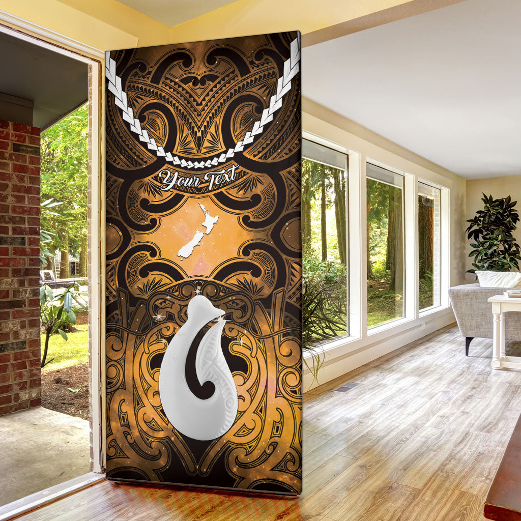 Personalised Maori Matariki Hei Matau Kowhai Door Cover Maori Kowhaiwhai Pattern Galaxy