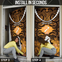 Personalised Maori Matariki Hei Matau Kowhai Door Cover Maori Kowhaiwhai Pattern Galaxy
