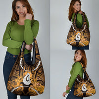 Maori Matariki Hei Matau Kowhai Grocery Bag Maori Kowhaiwhai Pattern Galaxy LT01 - Polynesian Pride