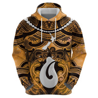 Personalised Maori Matariki Hei Matau Kowhai Hoodie Maori Kowhaiwhai Pattern Galaxy