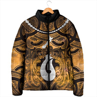 Personalised Maori Matariki Hei Matau Kowhai Padded Jacket Maori Kowhaiwhai Pattern Galaxy LT01 - Polynesian Pride