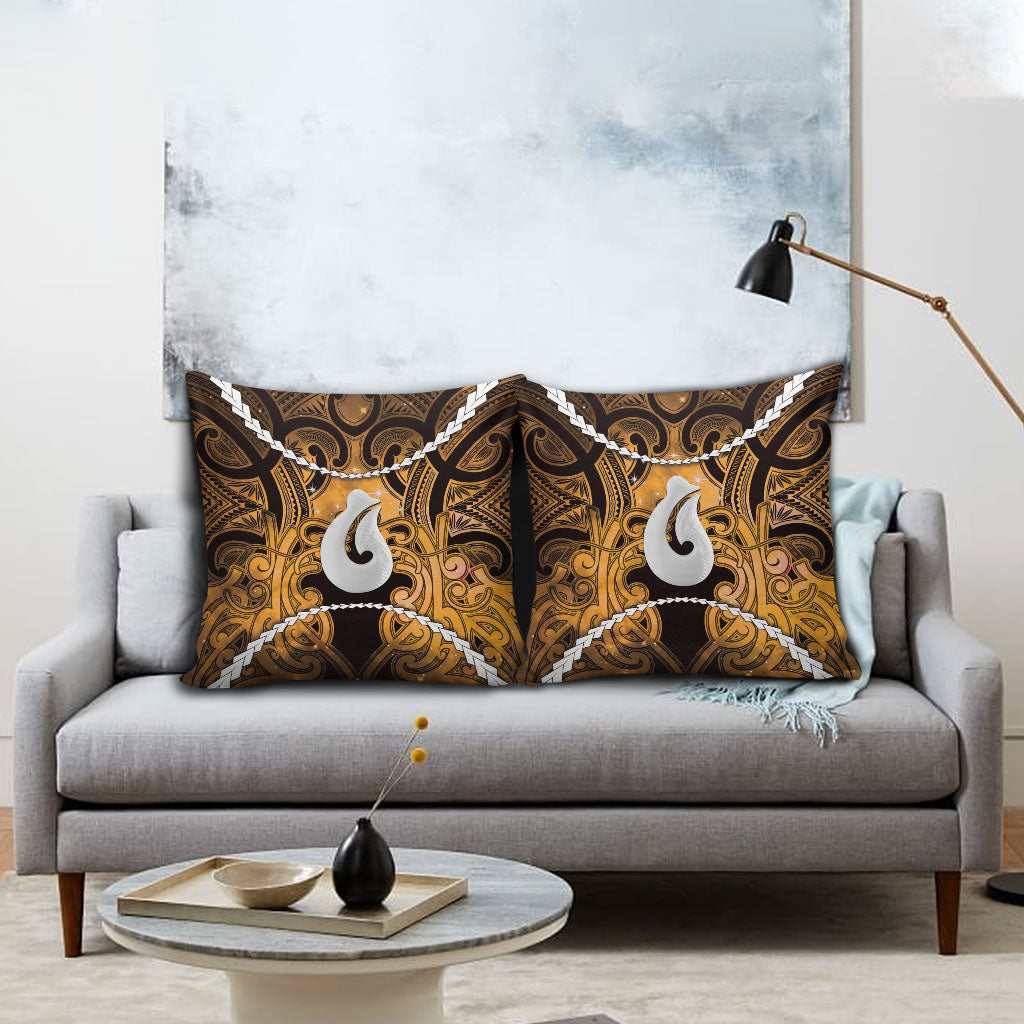 Maori Matariki Hei Matau Kowhai Pillow Cover Maori Kowhaiwhai Pattern Galaxy LT01 - Polynesian Pride