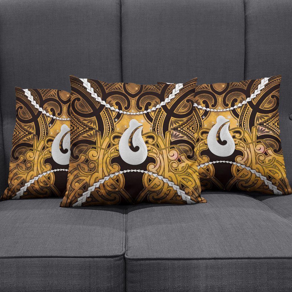 Maori Matariki Hei Matau Kowhai Pillow Cover Maori Kowhaiwhai Pattern Galaxy LT01 - Polynesian Pride