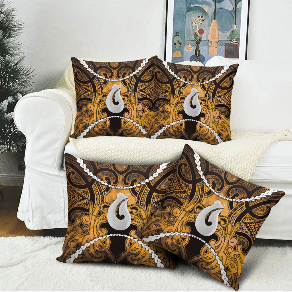 Maori Matariki Hei Matau Kowhai Pillow Cover Maori Kowhaiwhai Pattern Galaxy LT01 - Polynesian Pride