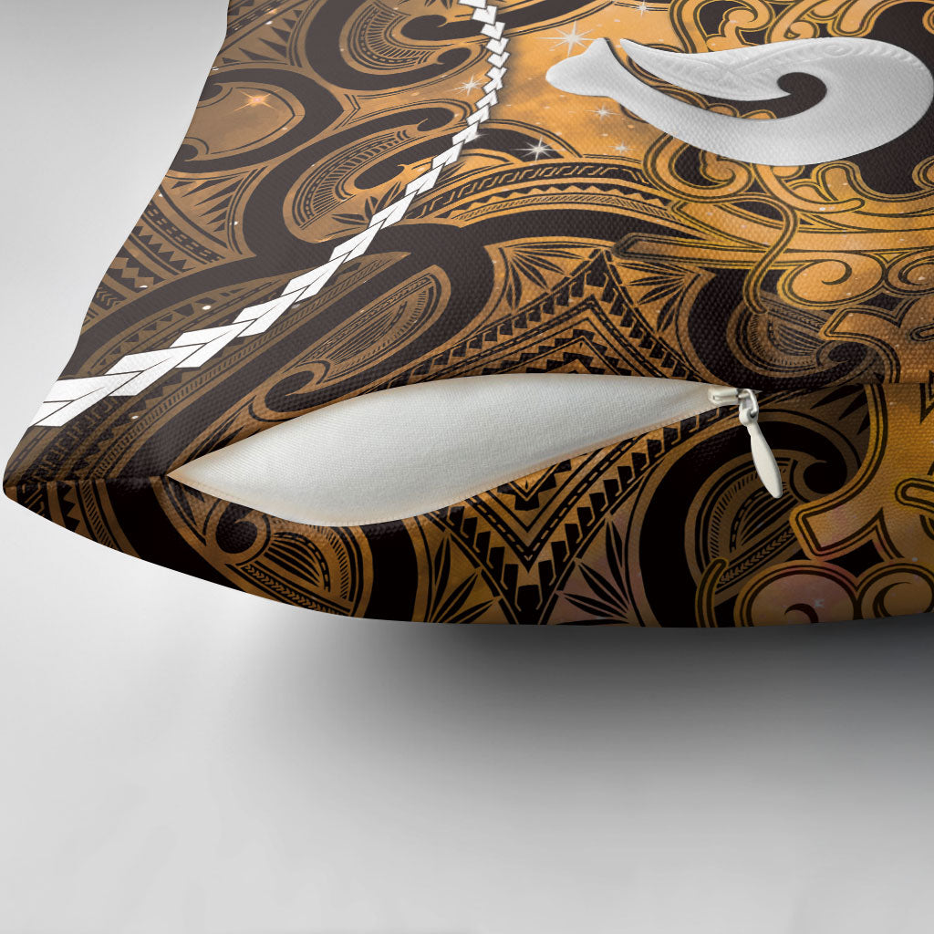 Maori Matariki Hei Matau Kowhai Pillow Cover Maori Kowhaiwhai Pattern Galaxy LT01 - Polynesian Pride