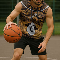Personalised Maori Matariki Hei Matau Kowhai Sleeveless Hoodie Maori Kowhaiwhai Pattern Galaxy LT01 - Polynesian Pride
