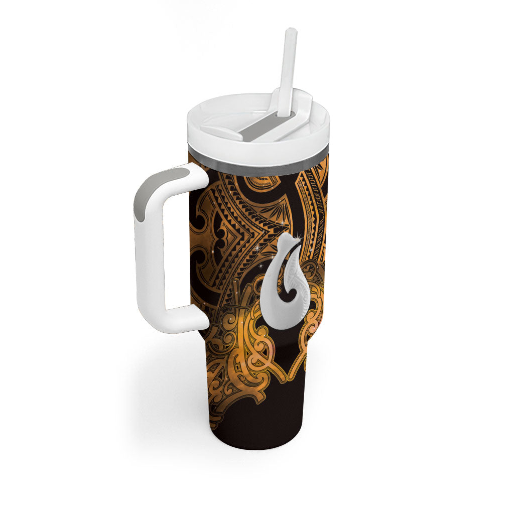 Personalised Maori Matariki Hei Matau Kowhai Tumbler With Handle Maori Kowhaiwhai Pattern Galaxy