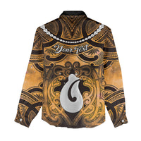 Personalised Maori Matariki Hei Matau Kowhai Women Casual Shirt Maori Kowhaiwhai Pattern Galaxy LT01 - Polynesian Pride