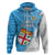 Fiji Rugby Hoodie Come On Fijian Tapa Pattern LT01 Zip Hoodie Blue - Polynesian Pride