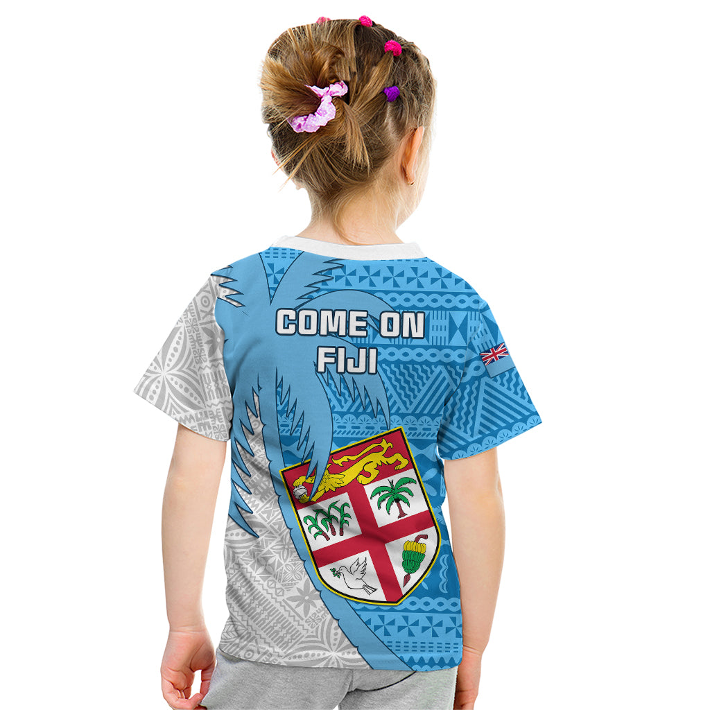 Fiji Rugby Kid T Shirt Come On Fijian Tapa Pattern LT01 - Polynesian Pride
