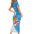 Custom Fiji Rugby Short Sleeve Bodycon Dress Come On Fijian Tapa Pattern LT01 - Polynesian Pride