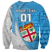 Custom Fiji Rugby Sweatshirt Come On Fijian Tapa Pattern LT01 - Polynesian Pride
