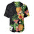 Hawaii Pineapple Tropical Baseball Jersey Colorful Hibiscus Plumeria