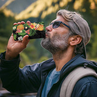 Hawaii Pineapple Tropical 4 in 1 Can Cooler Tumbler Colorful Hibiscus Plumeria