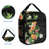 Hawaii Pineapple Tropical Lunch Bag Colorful Hibiscus Plumeria LT01 - Polynesian Pride