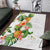 Hawaii Pineapple Tropical Area Rug Luminous Hibiscus Plumeria