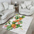 Hawaii Pineapple Tropical Area Rug Luminous Hibiscus Plumeria