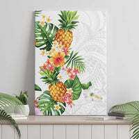 Hawaii Pineapple Tropical Canvas Wall Art Luminous Hibiscus Plumeria