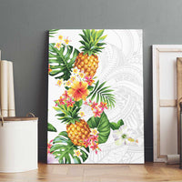 Hawaii Pineapple Tropical Canvas Wall Art Luminous Hibiscus Plumeria