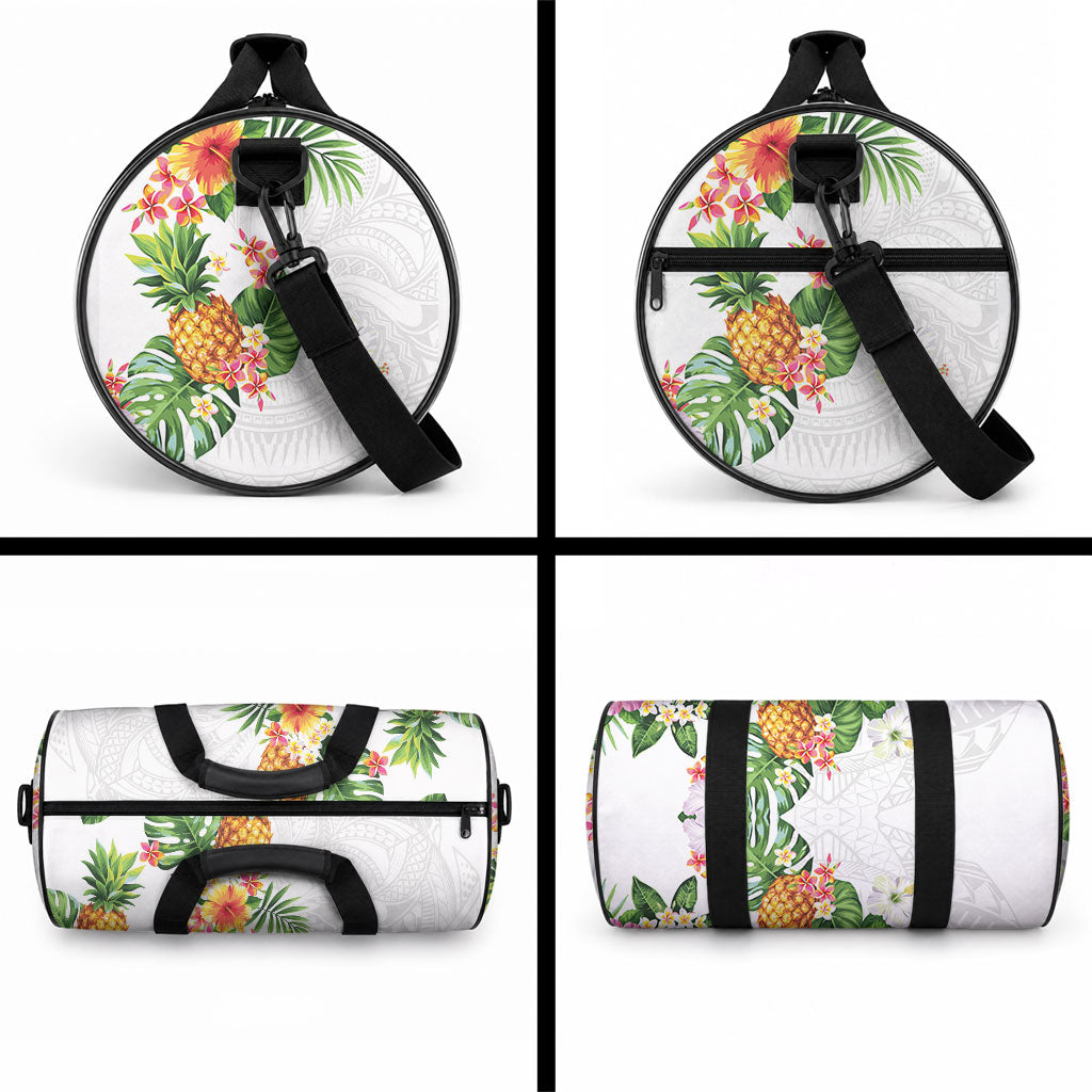 Hawaii Pineapple Tropical Duffle Bag Luminous Hibiscus Plumeria