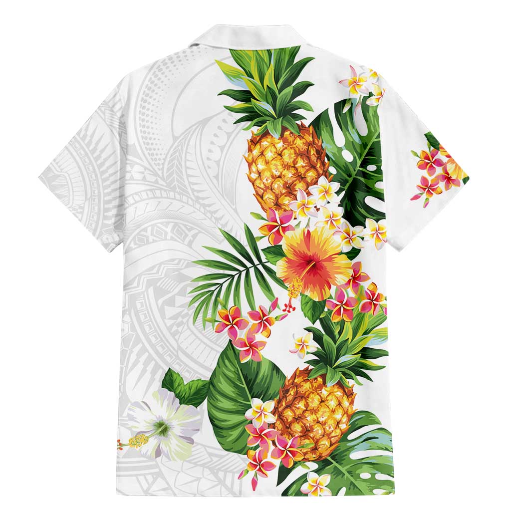 Hawaii Pineapple Tropical Family Matching Mermaid Dress and Hawaiian Shirt Luminous Hibiscus Plumeria LT01 - Polynesian Pride